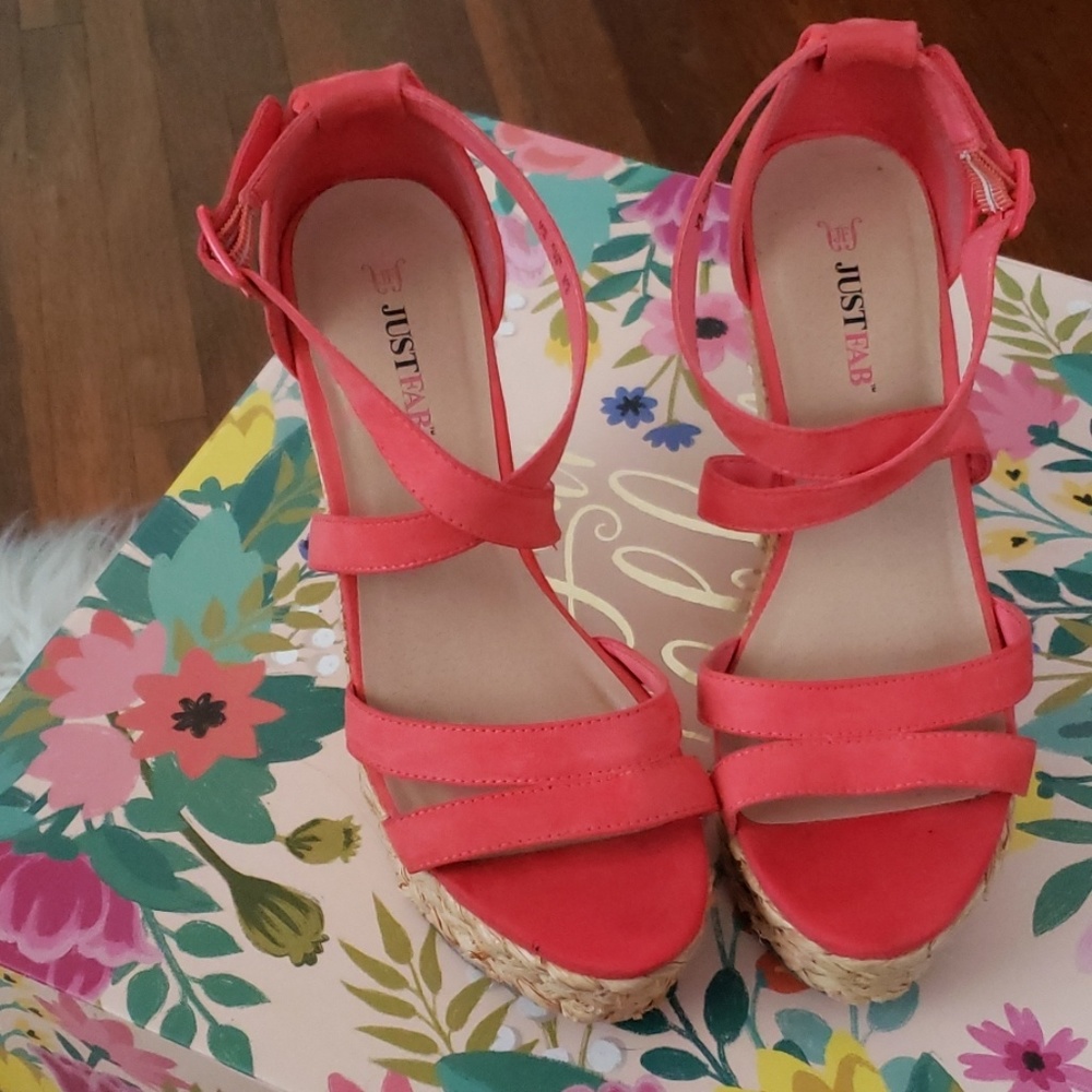 Strappy wedge heels